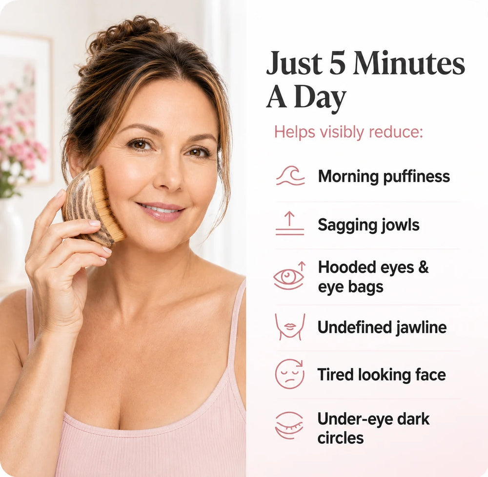 Just 5 minutes a day — helps visibly reduce puffiness, jowls, eye bags and more